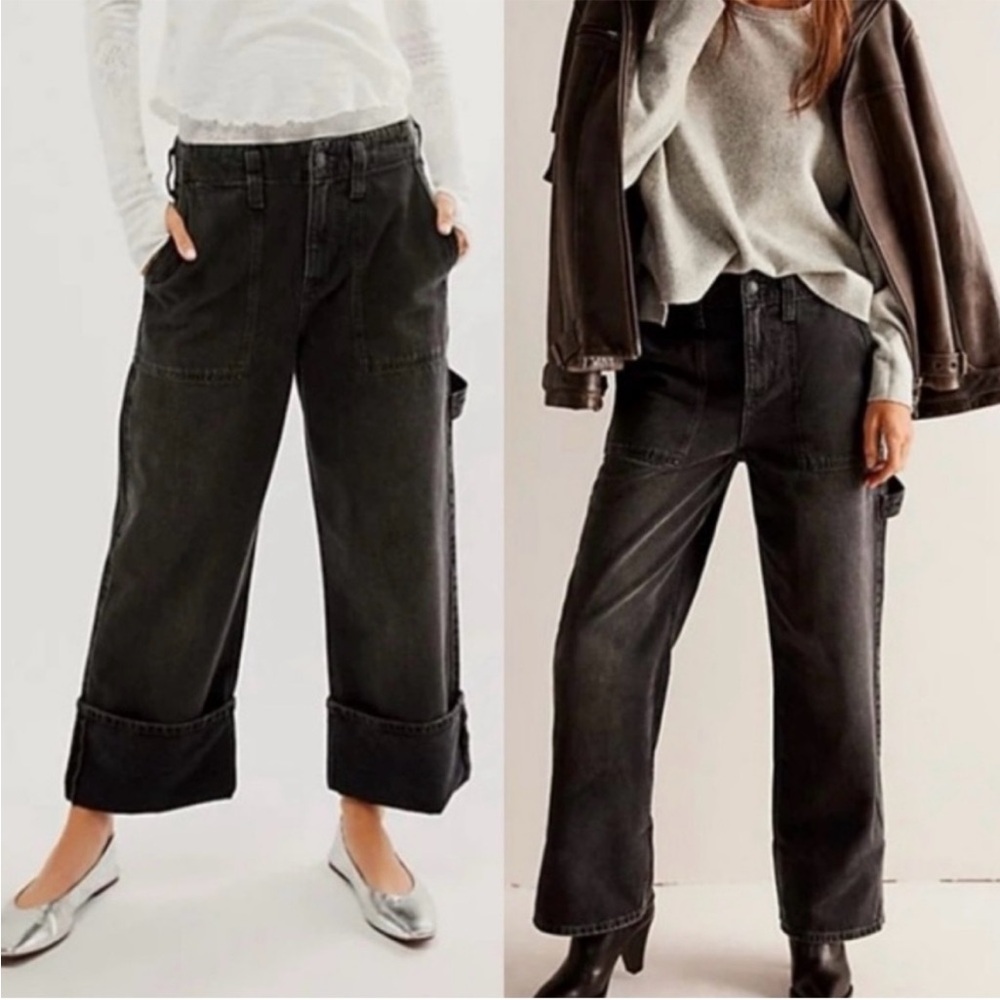 *NWT* FREE PEOPLE MAJOR LEAGUES MID-RISE CUFFED JEANS